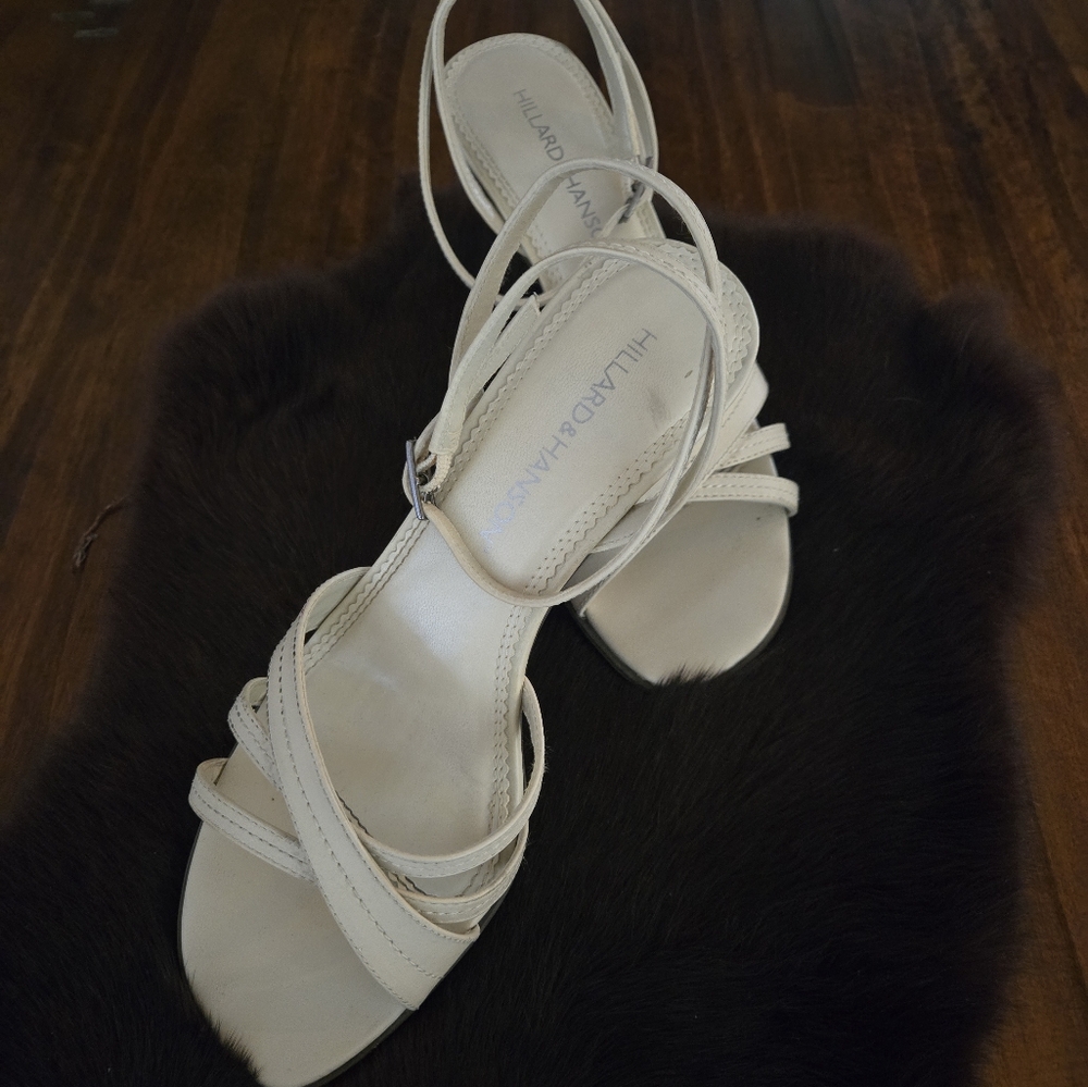 Cream High Heel Stiletto Sandals